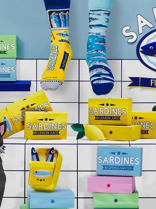 Many Mornings The Sardines Κάλτσες Πολύχρωμες 2Pack Many Mornings The Sardines Κάλτσες Πολύχρωμες 2Pack