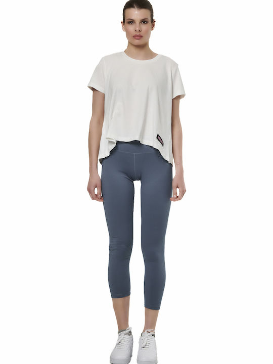 Women's Cropped Training Legging Blue