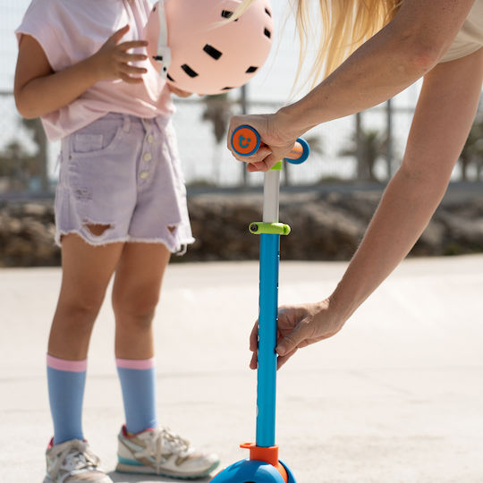Trunki Patinetă Copii Pliabilă cu 3 Roți pentru 3+ Ani Albastră