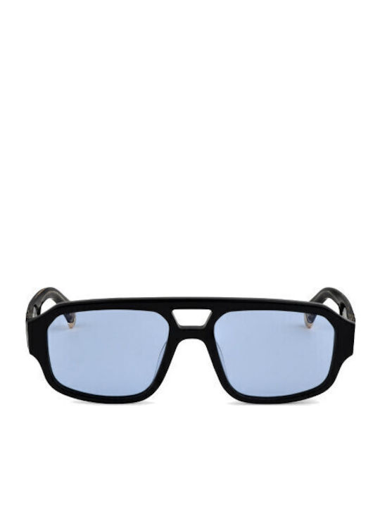 Oscar & Frank Unisex Sunglasses with Black Plastic Frame and Blue Lens MAKATI