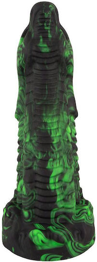 Beasty Cocks Lizard Peak Dildo Glass Dildo With Suction Cup Black 22cm