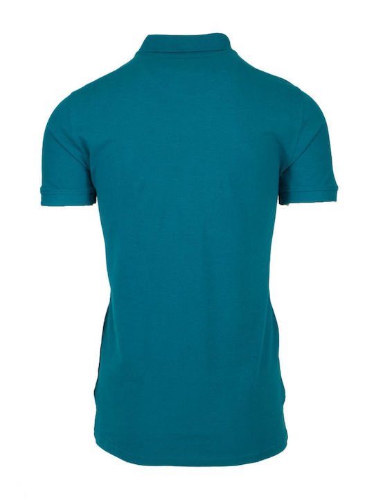 Polo Kurzarmbluse Petrol Blue