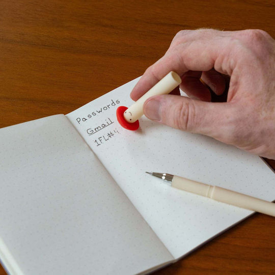 Kikkerland Mushroom Erasable Pen with Built-in Eraser Original Writing & Correction Pen