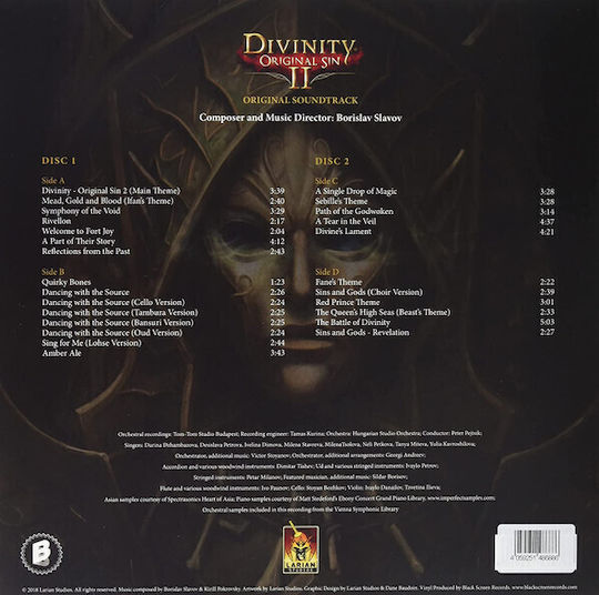 Divinity Original Sin Ii Original Soundtrack By Borislav Slavov Vinyl 2xlp