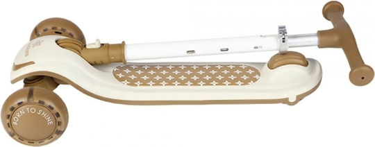 Bebe Stars Kids Scooter Foldable X-Ride 3-Wheel for 3+ Years Beige