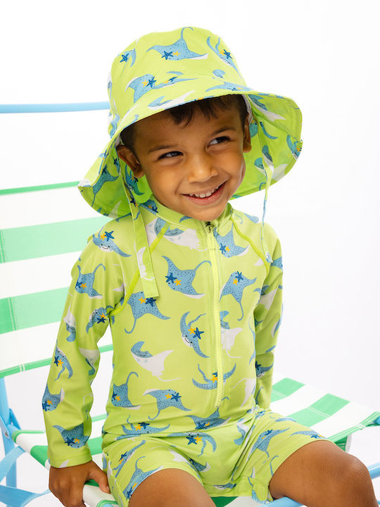 Zoocchini Kids' Hat Bucket Fabric Sunscreen Green