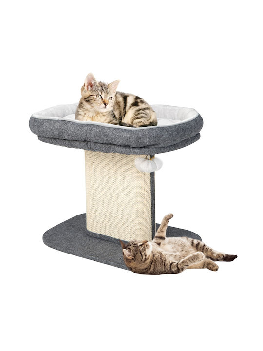 Costway Scratching Post Cat Trees Gray 2 levels 59x39.5x50cm