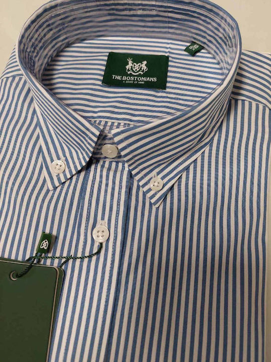 Long-sleeved Shirt Striped Blue