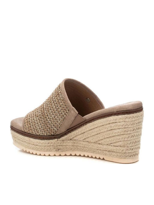 Damenplattformen Beige