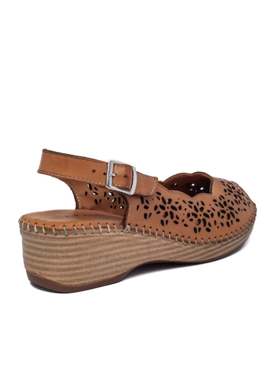 Anatomic Women's Leather Platform Shoes Brown