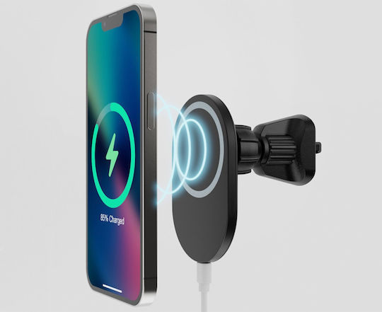Forever Suport Auto pentru Telefon cu magnet și Încărcare Wireless Neagră