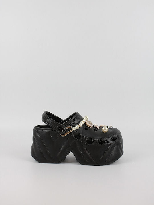 Exe Femei Sabot Negre
