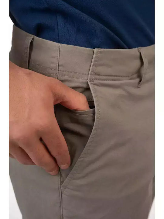 Παντελόνι Chino Ελαστικό σε Κανονική Εφαρμογή Steeple Grey