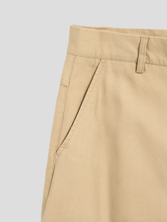 Pantaloni cu Croială Largă Beige