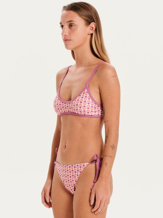 Bikini Set Top & Slip Bottom with Adjustable Straps Orange
