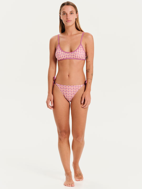 Bikini Set Top & Slip Bottom with Adjustable Straps Orange