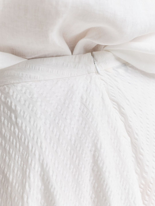 Midi Fustă white