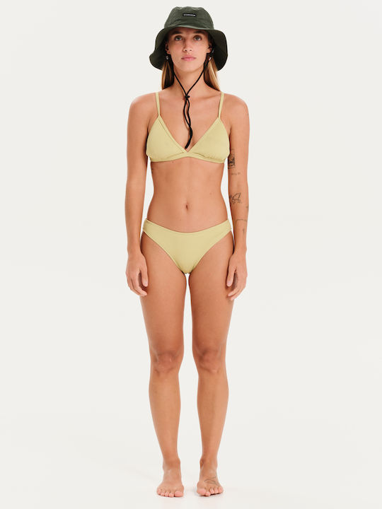 Triangle Bikini Top with Adjustable Straps Green