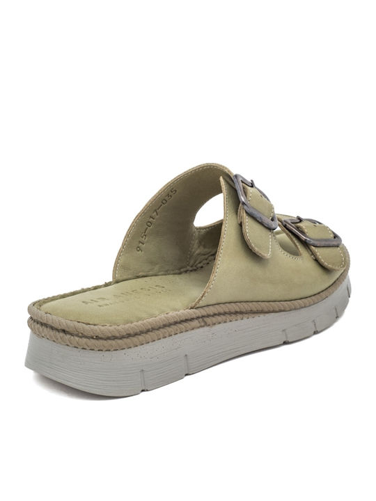 Leather Women's Anatomic Green Sandals