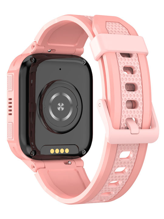 Lagenio Kids Digital Watch K10 with GPS and Rubber/Plastic Strap Pink