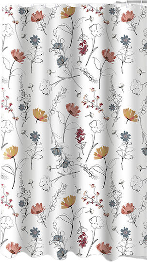 Ionion Shower Curtain Fabric 180x180cm Flowers