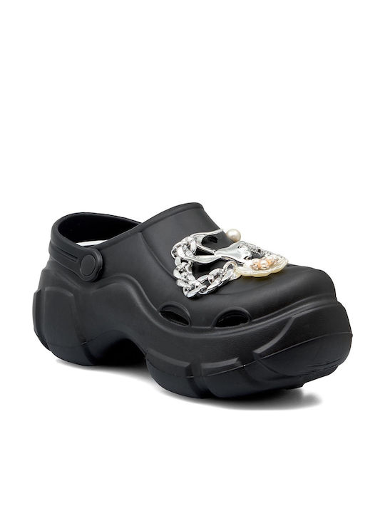 Exe Damen Clogs Schwarz