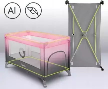 Lionelo Stefi Παρκοκρέβατο με Στρώμα Μπλε 125x65cm