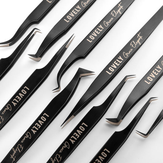 Lovely Grace Elegante Black Series Standard Straight Λαβίδα Τοποθέτησης Βλεφαρίδων