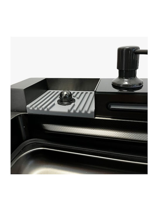 Drop-In Мивка Inox със смесител Ш75xД46см Черен