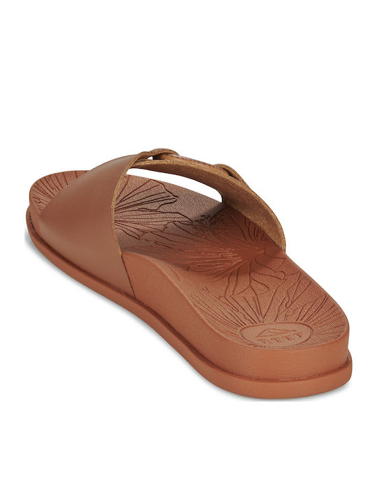 Cushion Women's Flat Sandals in Brown Color