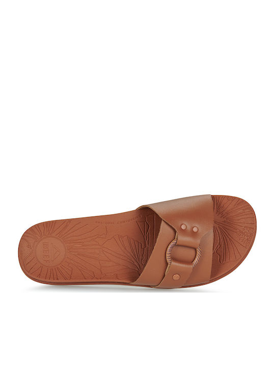 Cushion Women's Flat Sandals in Brown Color