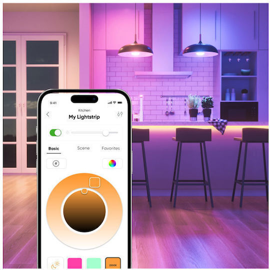 Nanoleaf Inteligent Bandă LED Wi-Fi RGBW Lumină 5m Tip SMD2835