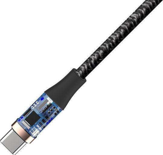 Devia USB 2.0 Cable USB-C male - USB-C 60W PD Μαύρο 1.5m
