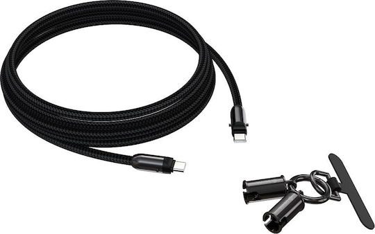Devia EC657 USB 2.0 Кабел USB-C Мъжки - USB-C 60W Захранване PD Черен 1.2м