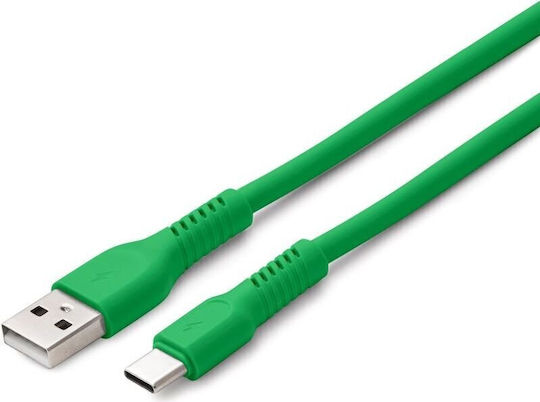 Colorum USB 2.0 Cable USB-C male - USB-A PD Πράσινο 1.8m CK60-AC-04