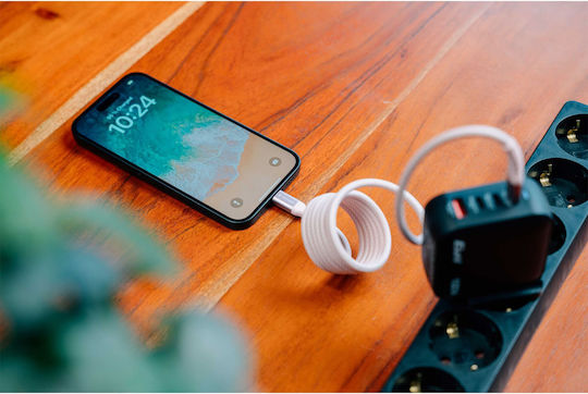 Verbatim Magnetic USB 2.0 Cable USB-C male - USB-C 60W Ροζ 1.2m 31853