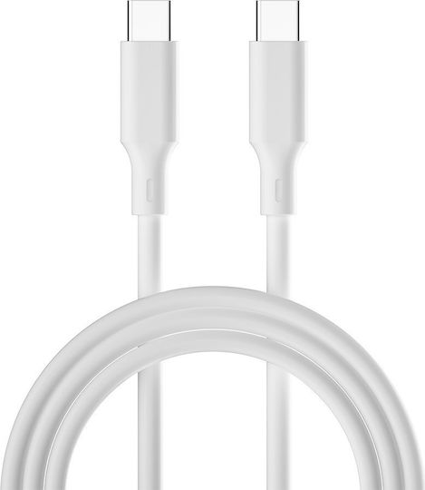 Forever USB 2.0 Cable USB-C male - USB-C Λευκό 1.5m