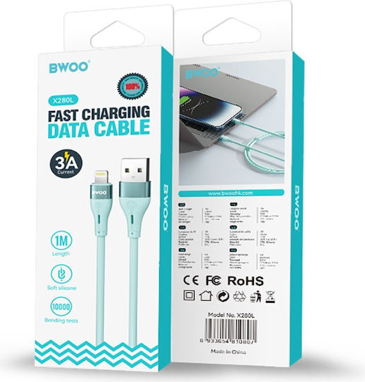 BWOO USB-A zu Lightning Kabel Blau 1m