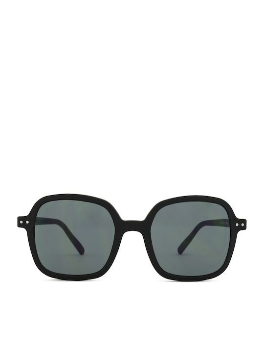 Izipizi Unisex Sunglasses with Black Plastic Frame and Black Lens