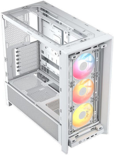 Corsair Corsair Gehäuse 4000D RS Gaming Midi-Turm Computergehäuse mit RGB-Beleuchtung Weiß
