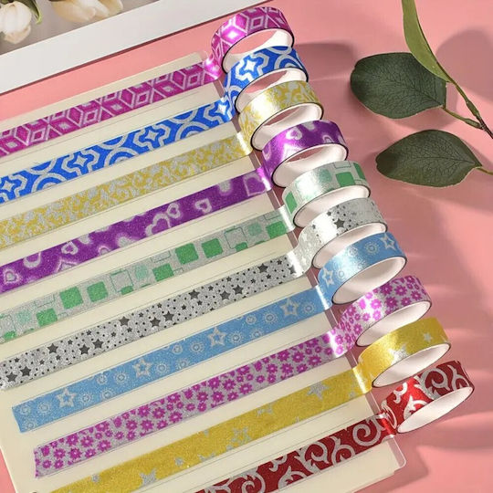 Glitter Decorative Adhesive Tape Designs 10pcs 4sxo11