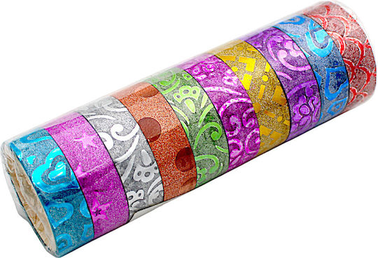 Glitter Decorative Adhesive Tape Designs 10pcs 4sxo11