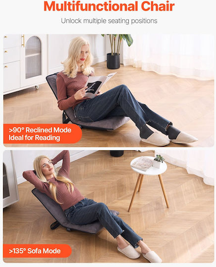 Multifunctional Bean Bag Chair Gray 46.5x53x52cm