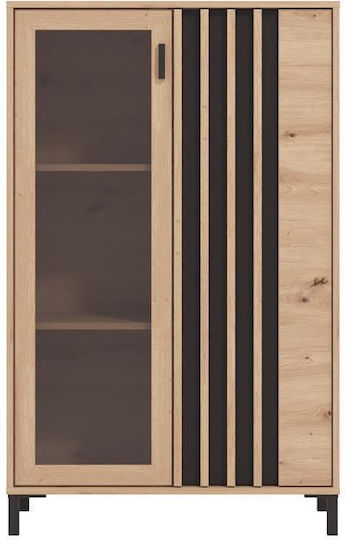 Витрина Laval 2k Vs1 129 Артисан Дъб Черен 80x40x129см