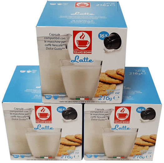 Tiziano Bonini Lapte Latte Dolce Gusto 48 buc 3x16