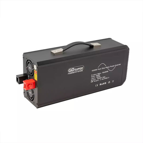 Gdsuper Καθαρού Ημιτόνου Inverter Ισχύος 4500W με Τάση Εισόδου 24V (Μονοφασικό) FSA4500H