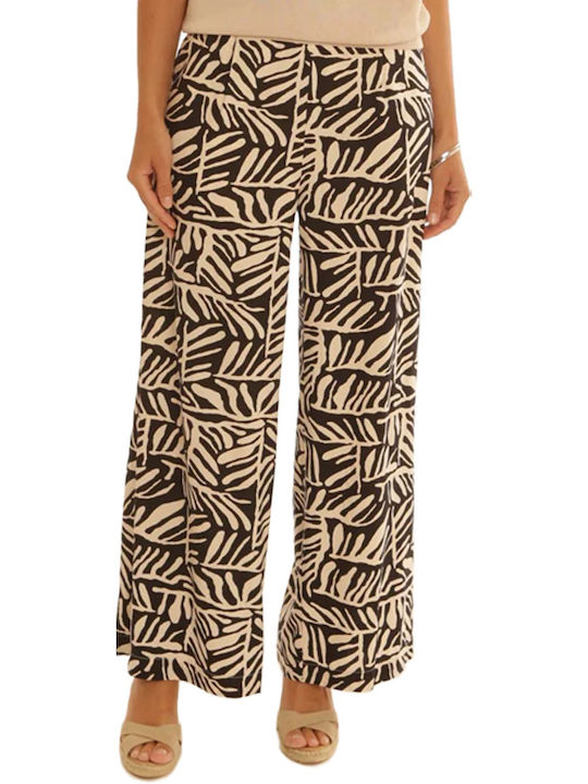 Women's Fabric Trousers with Elastic