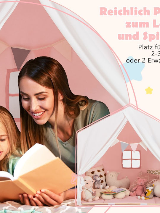 Costway Kids House Play Tent for 3+ years Pink