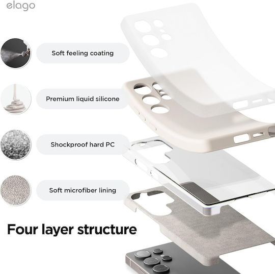 Elago Back Cover Σιλικόνης / Πλαστικό Μπεζ (Galaxy S25 Ultra)