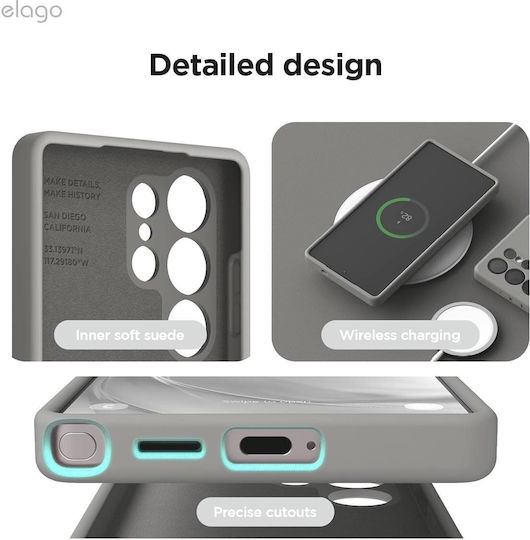 Elago Back Cover Silicone / Plastic Gray (Galaxy S25 Ultra)